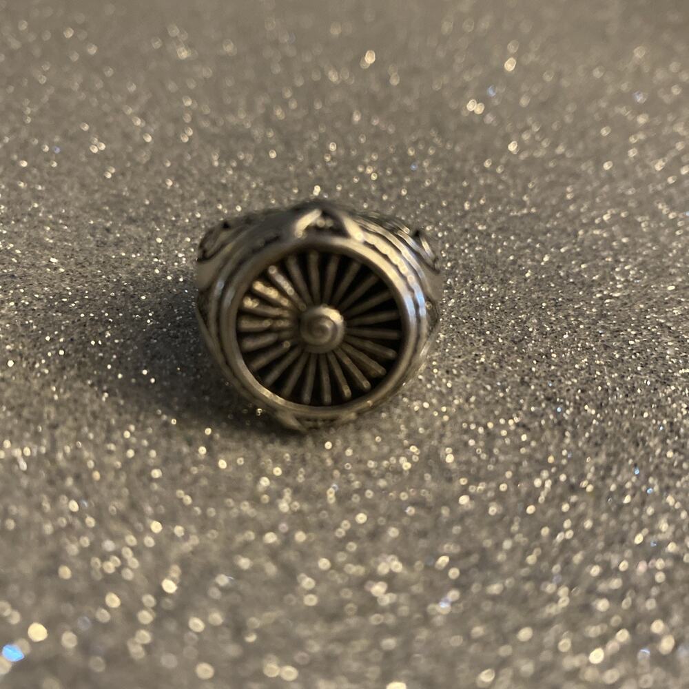 Vintage Antique Silver Tone Spiral Ring - Size 6